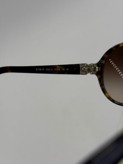 Bulgari Occhiali da Sole Oversized con Dettaglio Gioiello Tartarugati