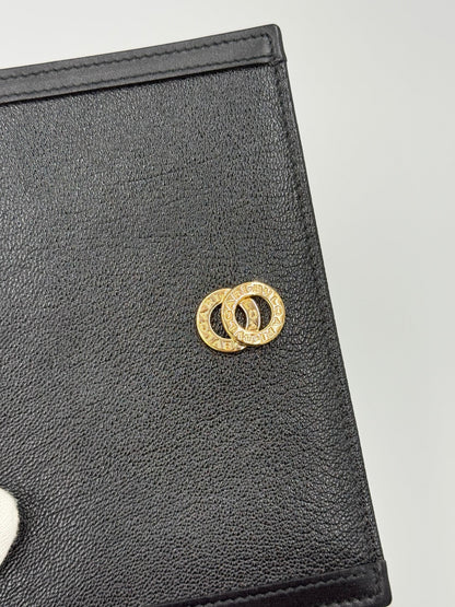 Bulgari Portafoglio con Doppio Anello Dorato Nero - Pally Vintage Closet