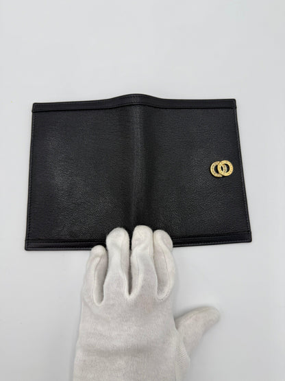 Bulgari Portafoglio con Doppio Anello Dorato Nero - Pally Vintage Closet