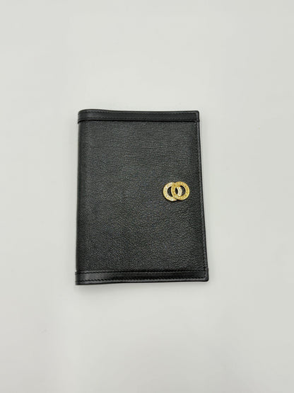 Bulgari Portafoglio con Doppio Anello Dorato Nero - Pally Vintage Closet