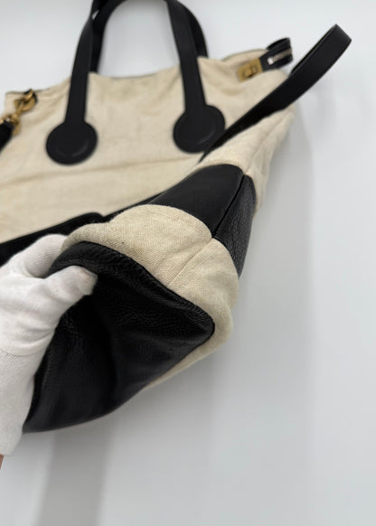 Céline Borse Tote Mickey Limited Edition in Tela e Pelle Avorio