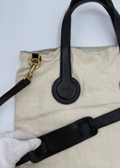 Céline Borse Tote Mickey Limited Edition in Tela e Pelle Avorio