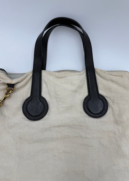 Céline Borse Tote Mickey Limited Edition in Tela e Pelle Avorio