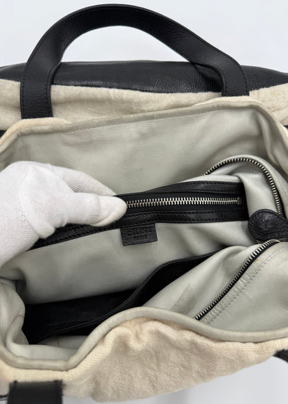 Céline Borse Tote Mickey Limited Edition in Tela e Pelle Avorio