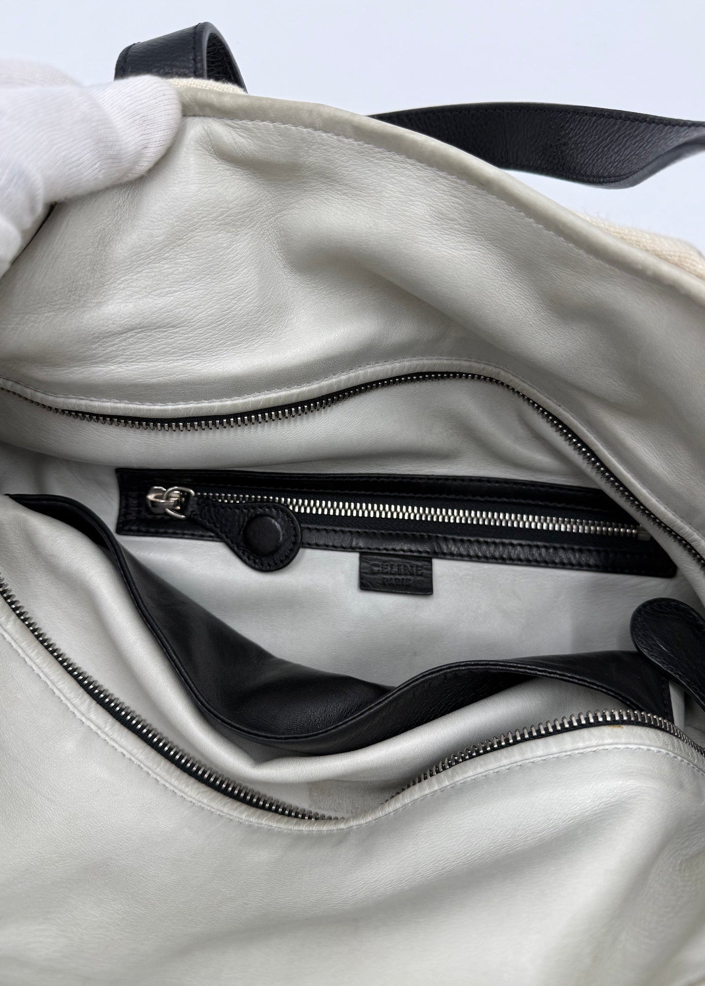 Céline Borse Tote Mickey Limited Edition in Tela e Pelle Avorio