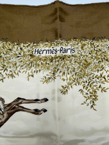 Hermès Foulard Vintage Kenya Seta Jacquard Cachi - Pally Vintage Closet