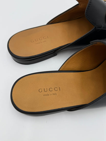 Gucci Black Princetown Horsebit Mules