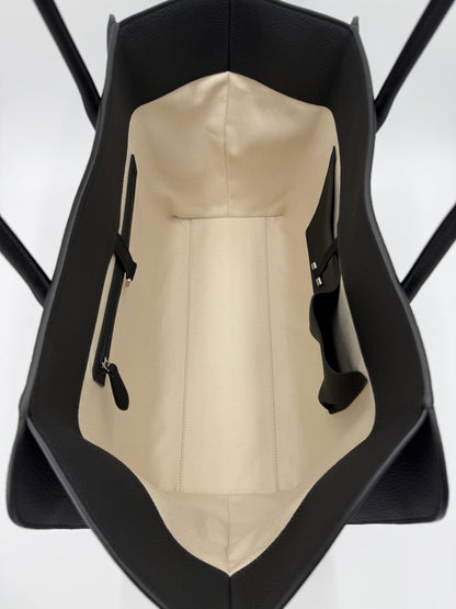 The Row Borsa Tote Marlo in Pelle Granulata Nera