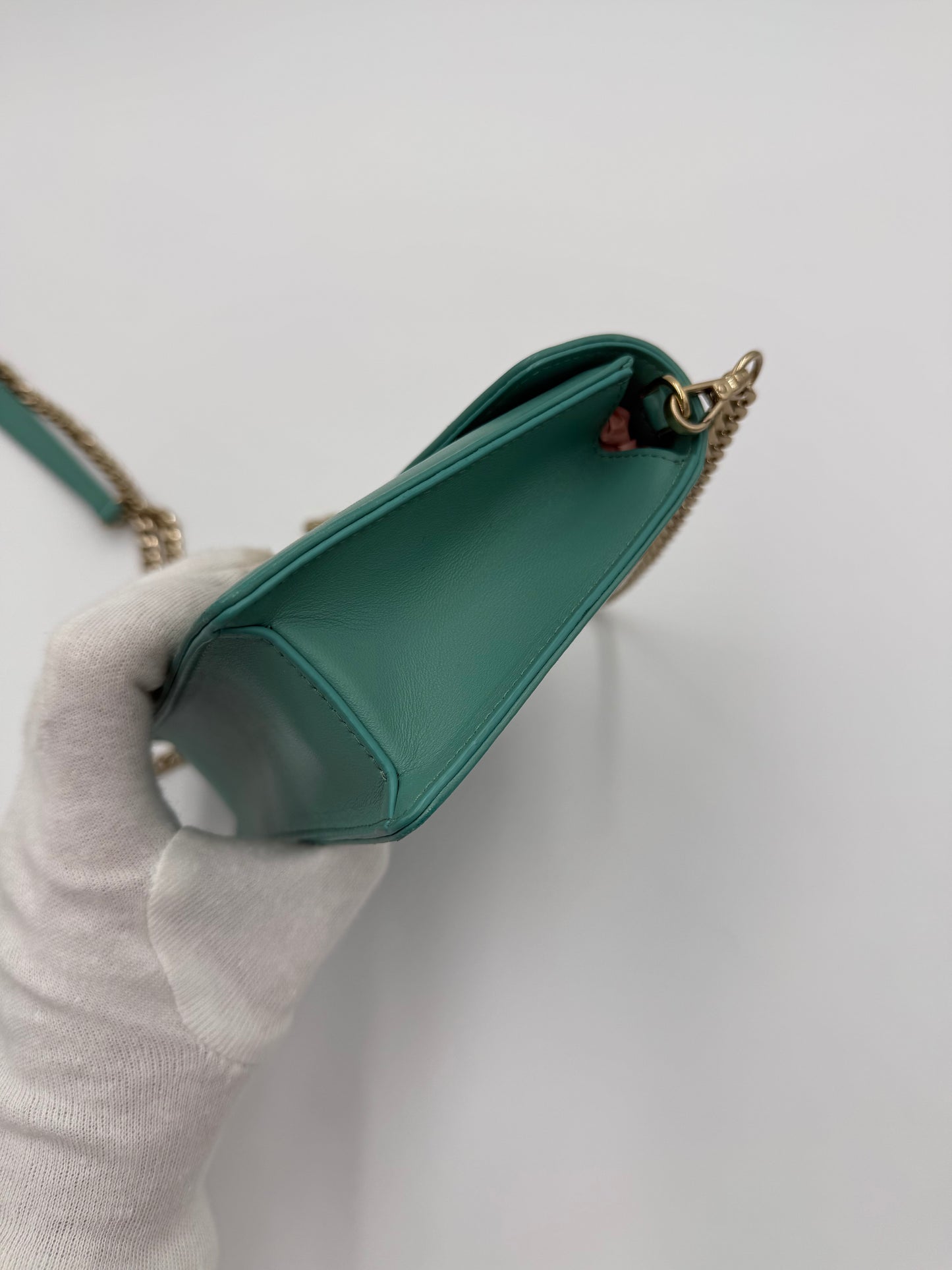 Miu Miu Borsa Confidential Matelassé Verde Giada