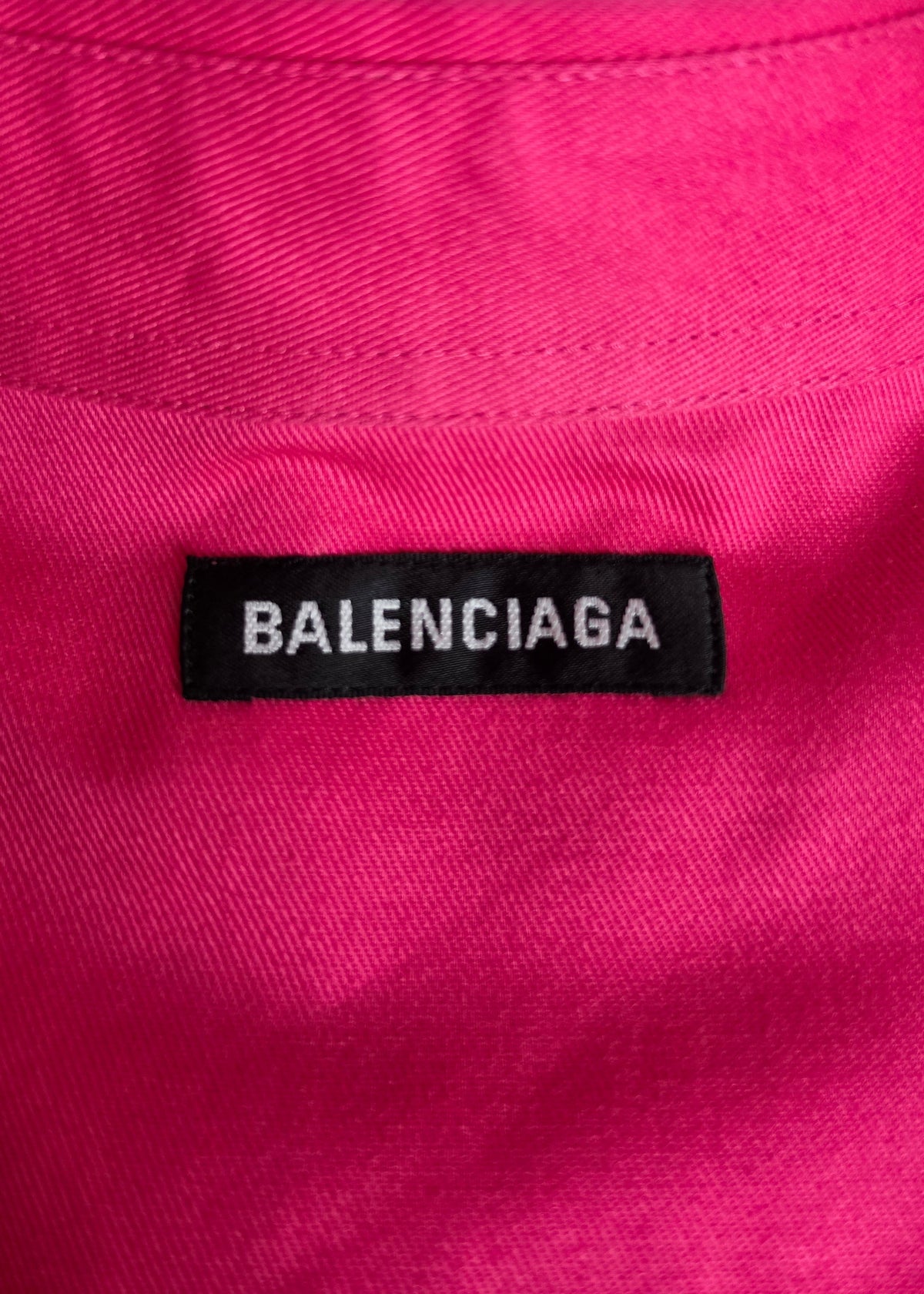 Camicia Balenciaga Double Sleeve in Cotone Fucsia - Pally Vintage Closet