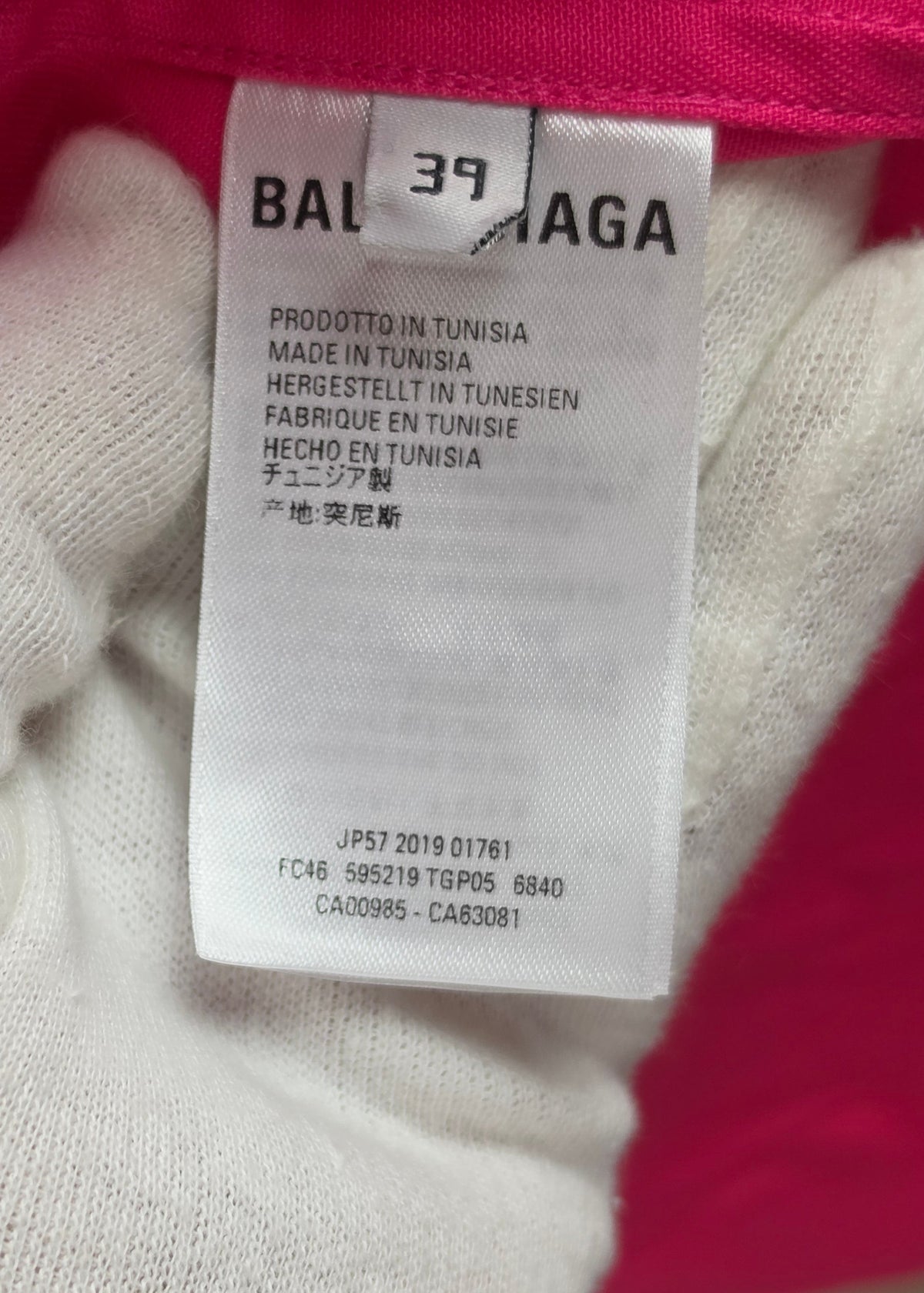 Camicia Balenciaga Double Sleeve in Cotone Fucsia - Pally Vintage Closet