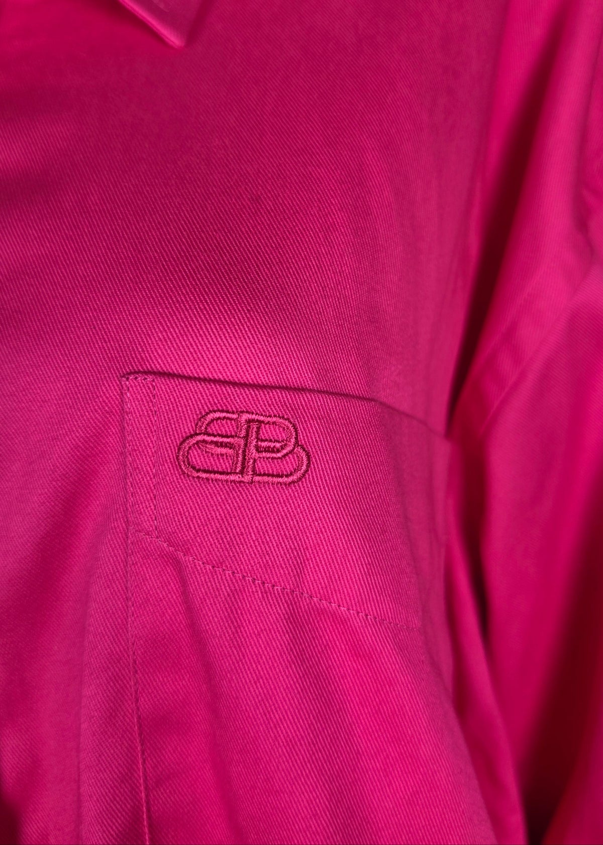 Camicia Balenciaga Double Sleeve in Cotone Fucsia - Pally Vintage Closet