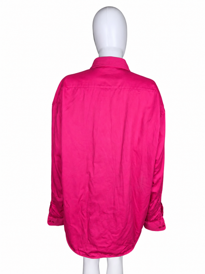 Camicia Balenciaga Double Sleeve in Cotone Fucsia - Pally Vintage Closet