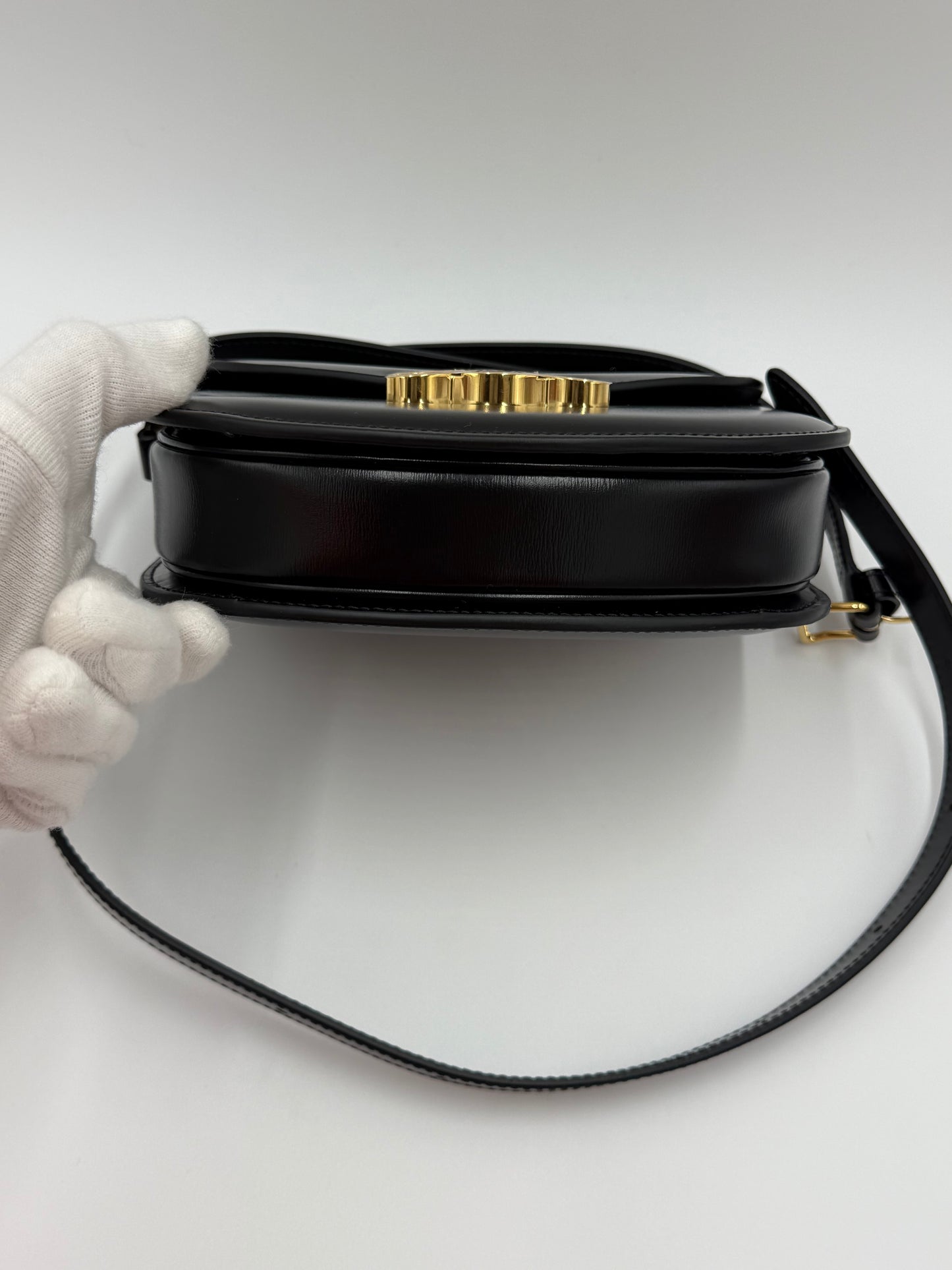 Celine Borsa Besace Clea in Pelle Liscia Nera - Pally Vintage Closet