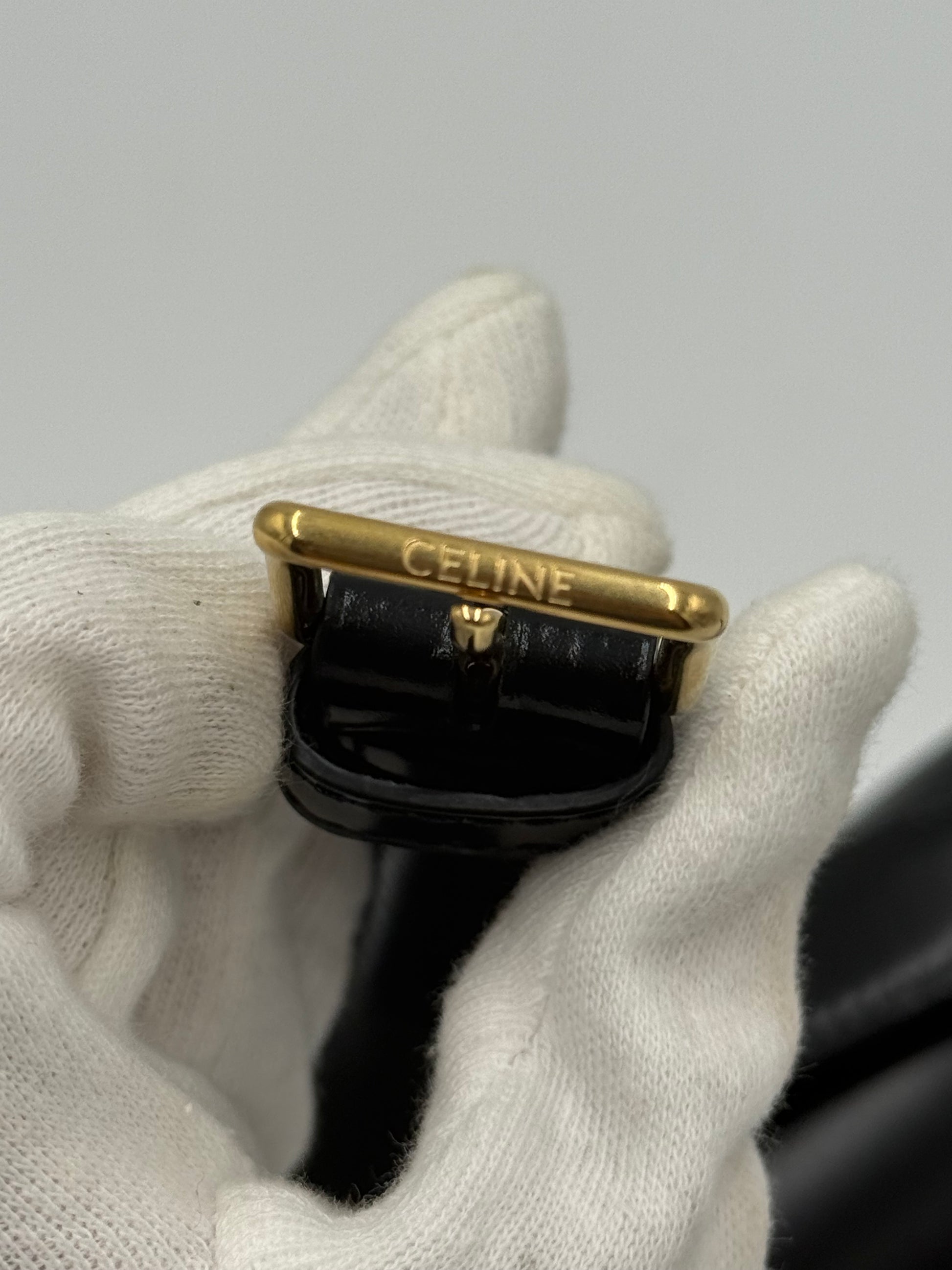 Celine Borsa Triomphe Classique Pelle Nera Pally Vintage Closet