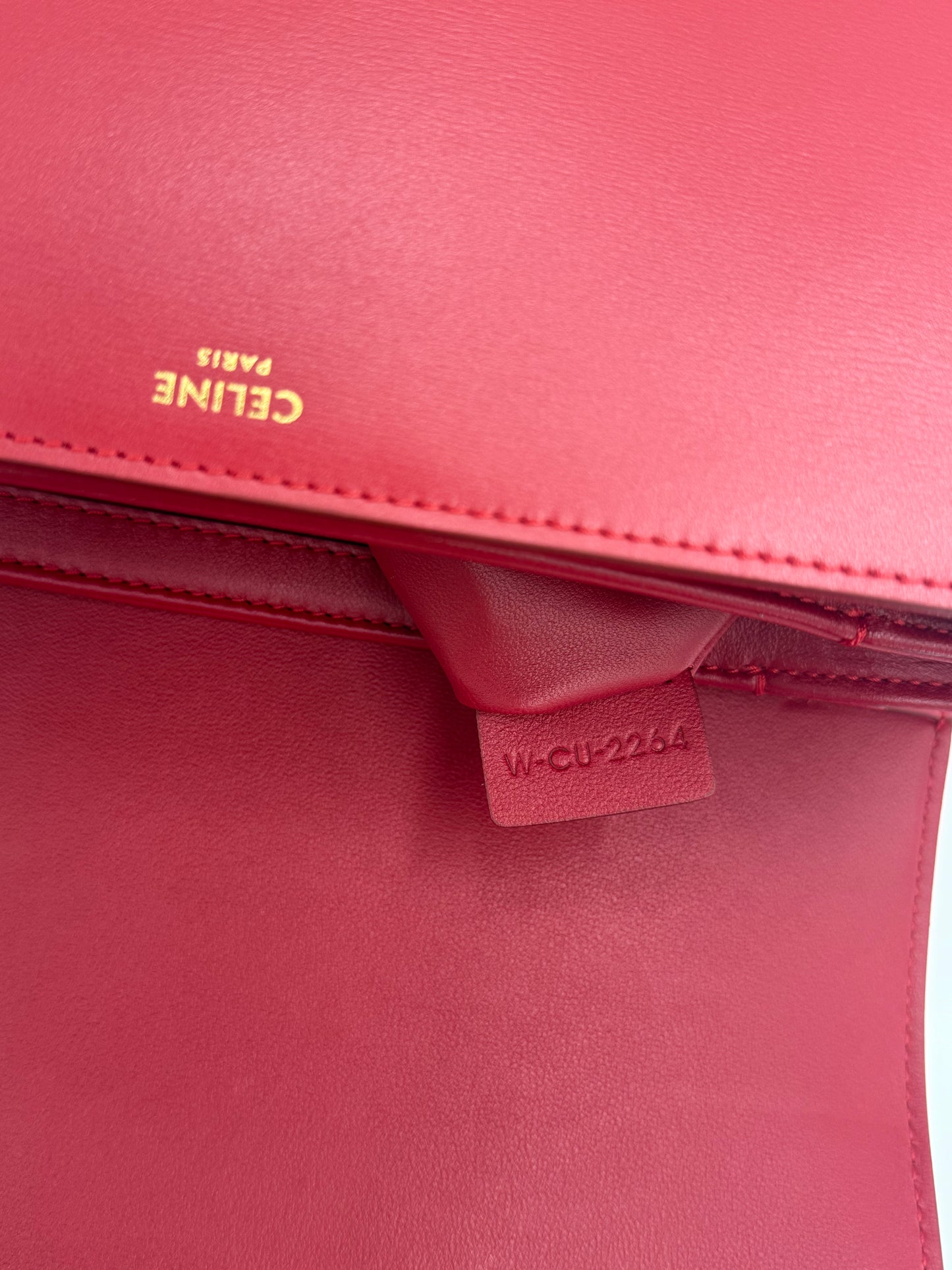 Celine Borsa Triomphe Classique Pelle Rossa Pally Vintage Closet