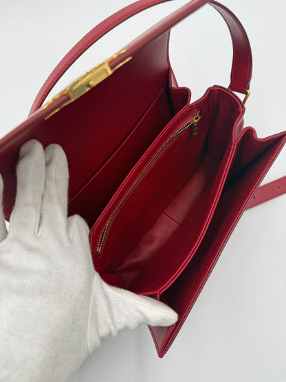 Celine Borsa Triomphe Classique Pelle Rossa Pally Vintage Closet