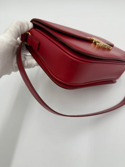 Celine Borsa Triomphe Classique Pelle Rossa Pally Vintage Closet