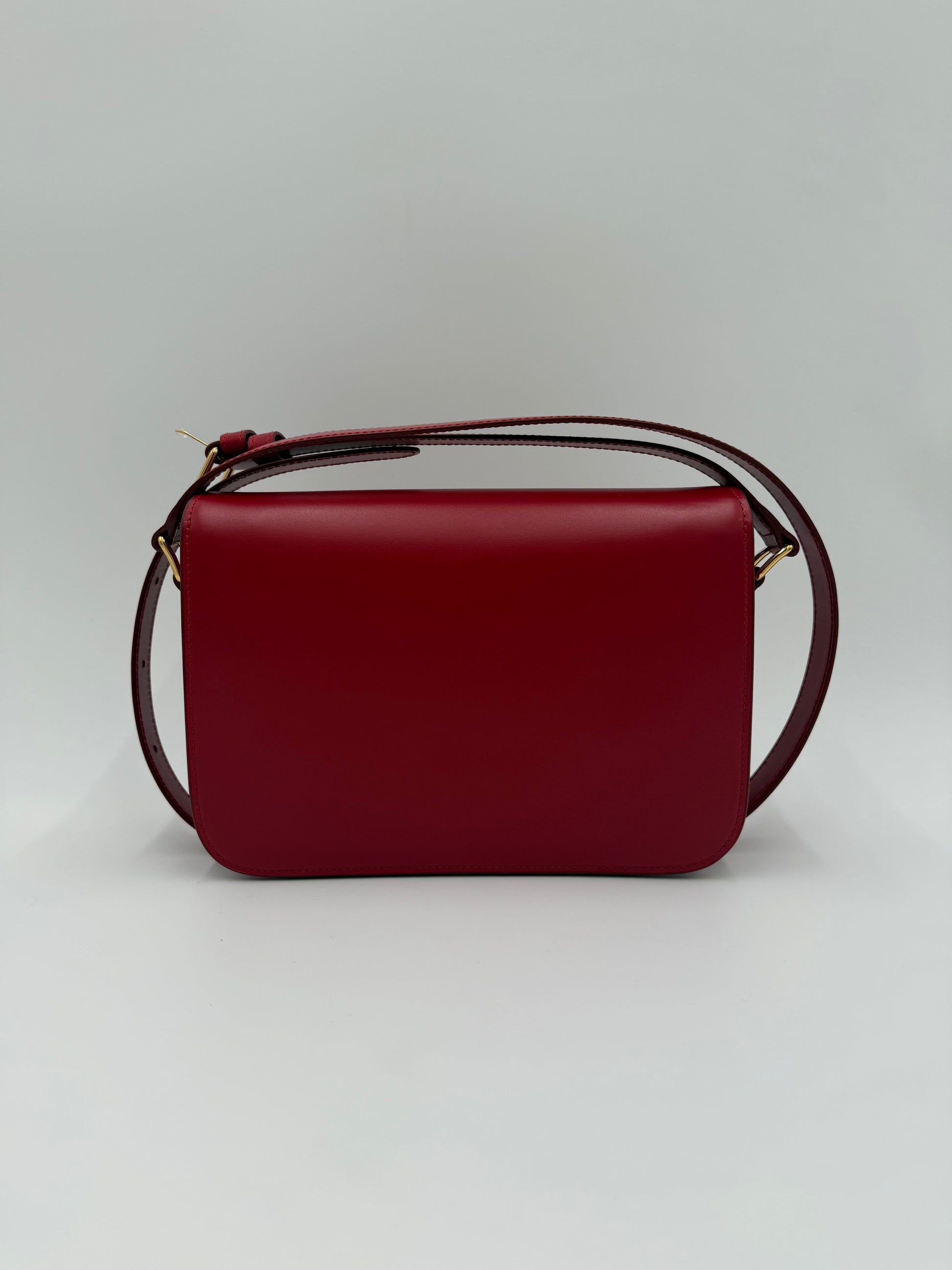 Celine Borsa Triomphe Classique Pelle Rossa Pally Vintage Closet