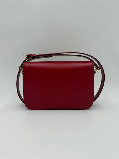Celine Borsa Triomphe Classique Pelle Rossa Pally Vintage Closet