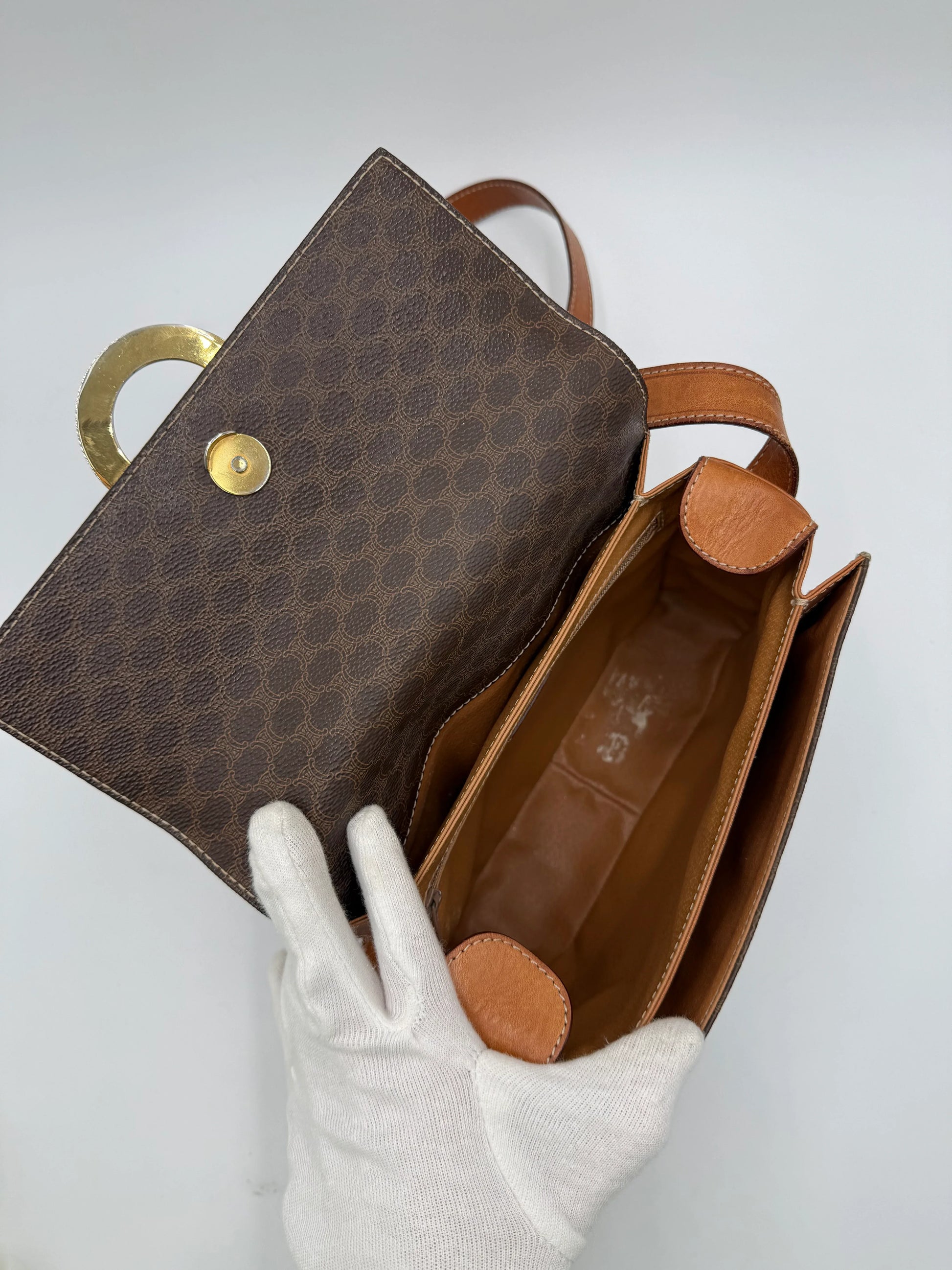 Celine-Borsa-Vintage-Postina-in-Macadam-Canvas-Marrone-70135131144516 - Pally Vintage Closet