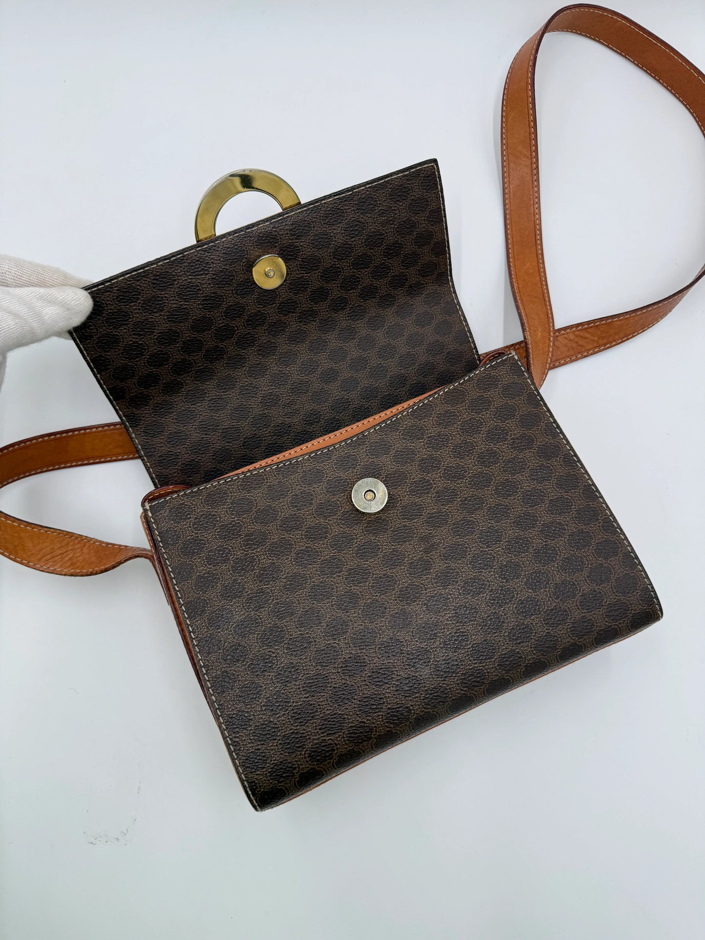 Celine-Borsa-Vintage-Postina-in-Macadam-Canvas-Marrone-70135131177284 - Pally Vintage Closet