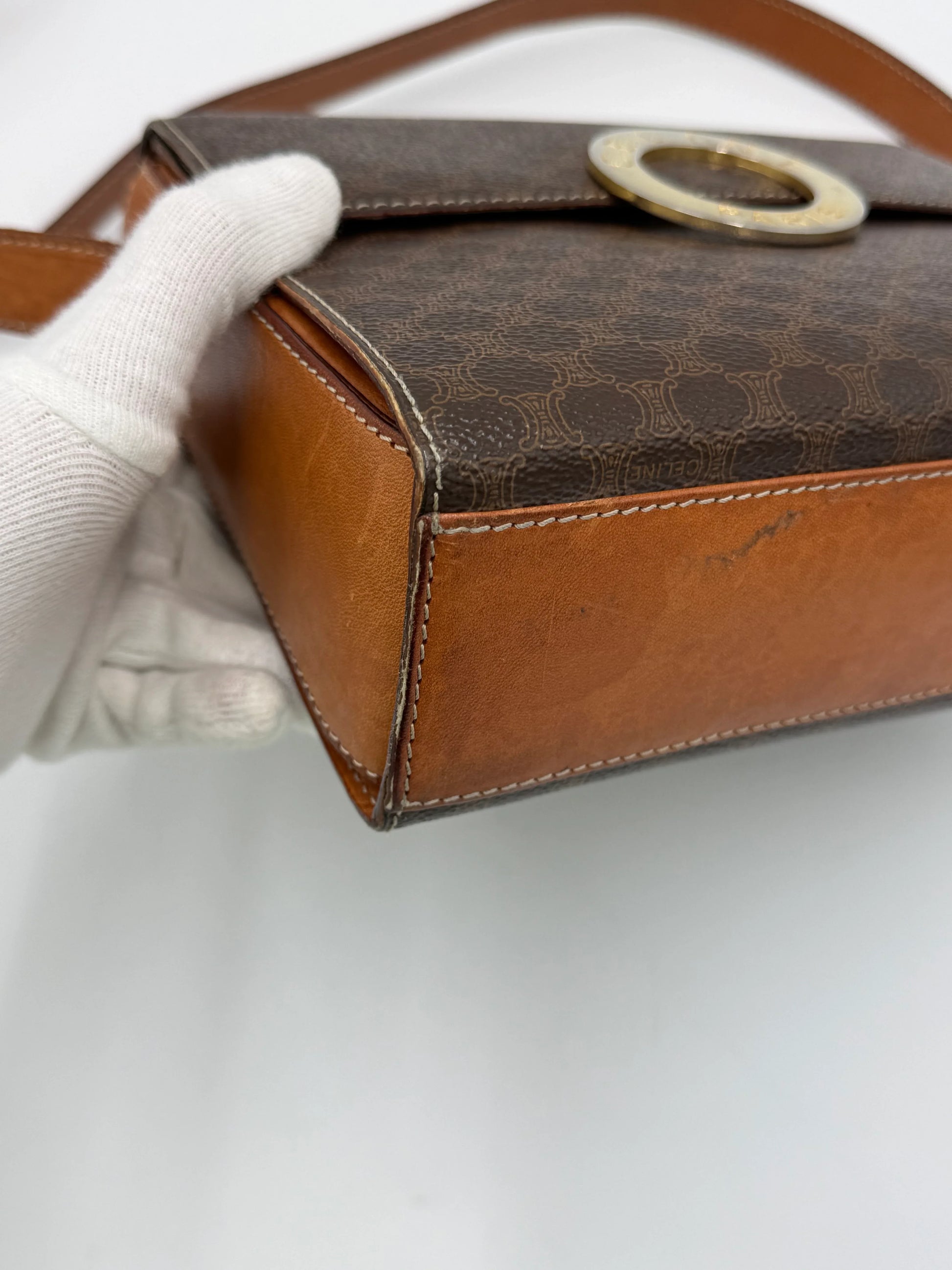 Celine-Borsa-Vintage-Postina-in-Macadam-Canvas-Marrone-70135131341124 - Pally Vintage Closet