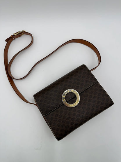 Celine-Borsa-Vintage-Postina-in-Macadam-Canvas-Marrone-70135131406660 - Pally Vintage Closet