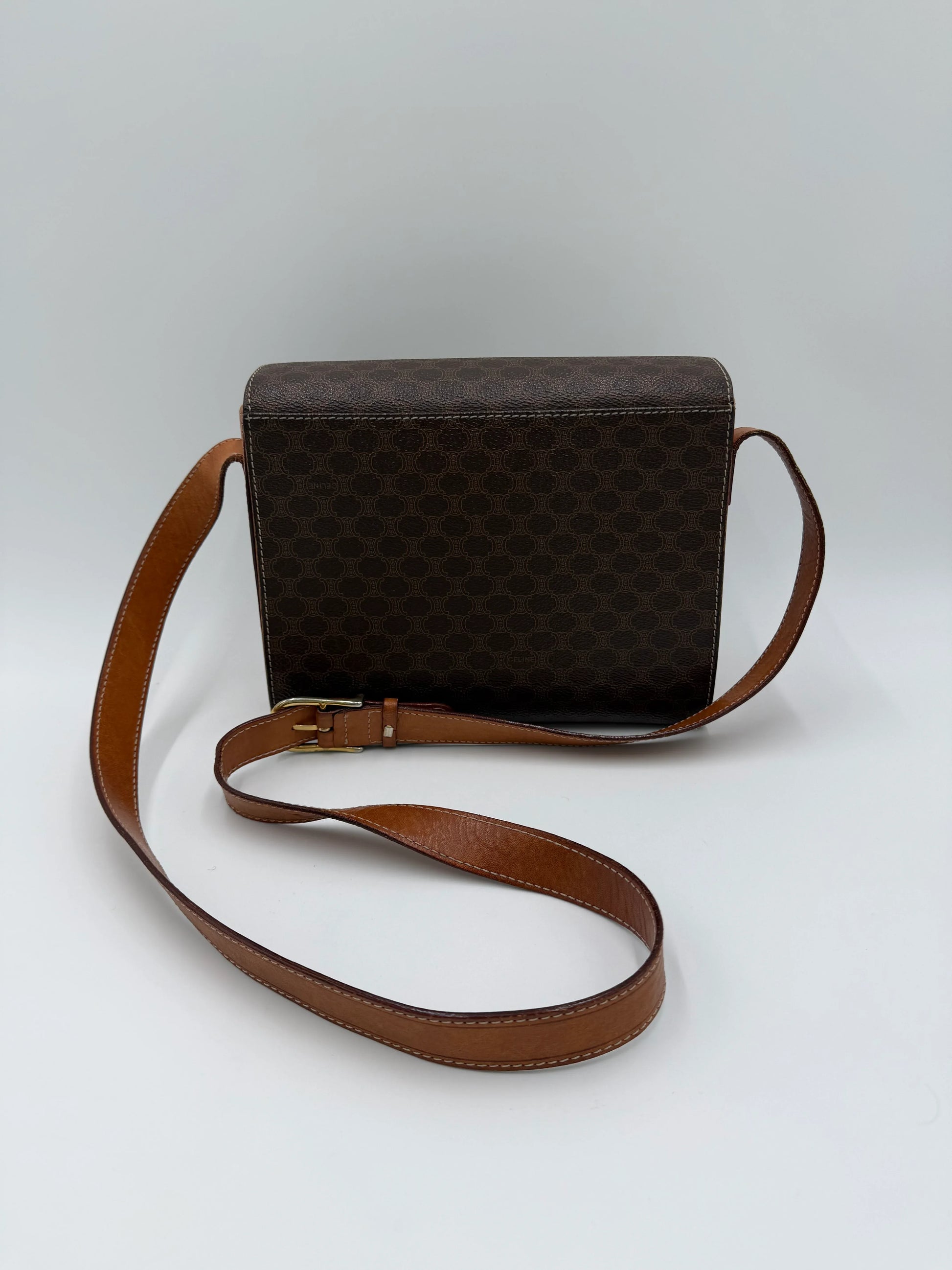 Celine-Borsa-Vintage-Postina-in-Macadam-Canvas-Marrone-70135131439428 - Pally Vintage Closet
