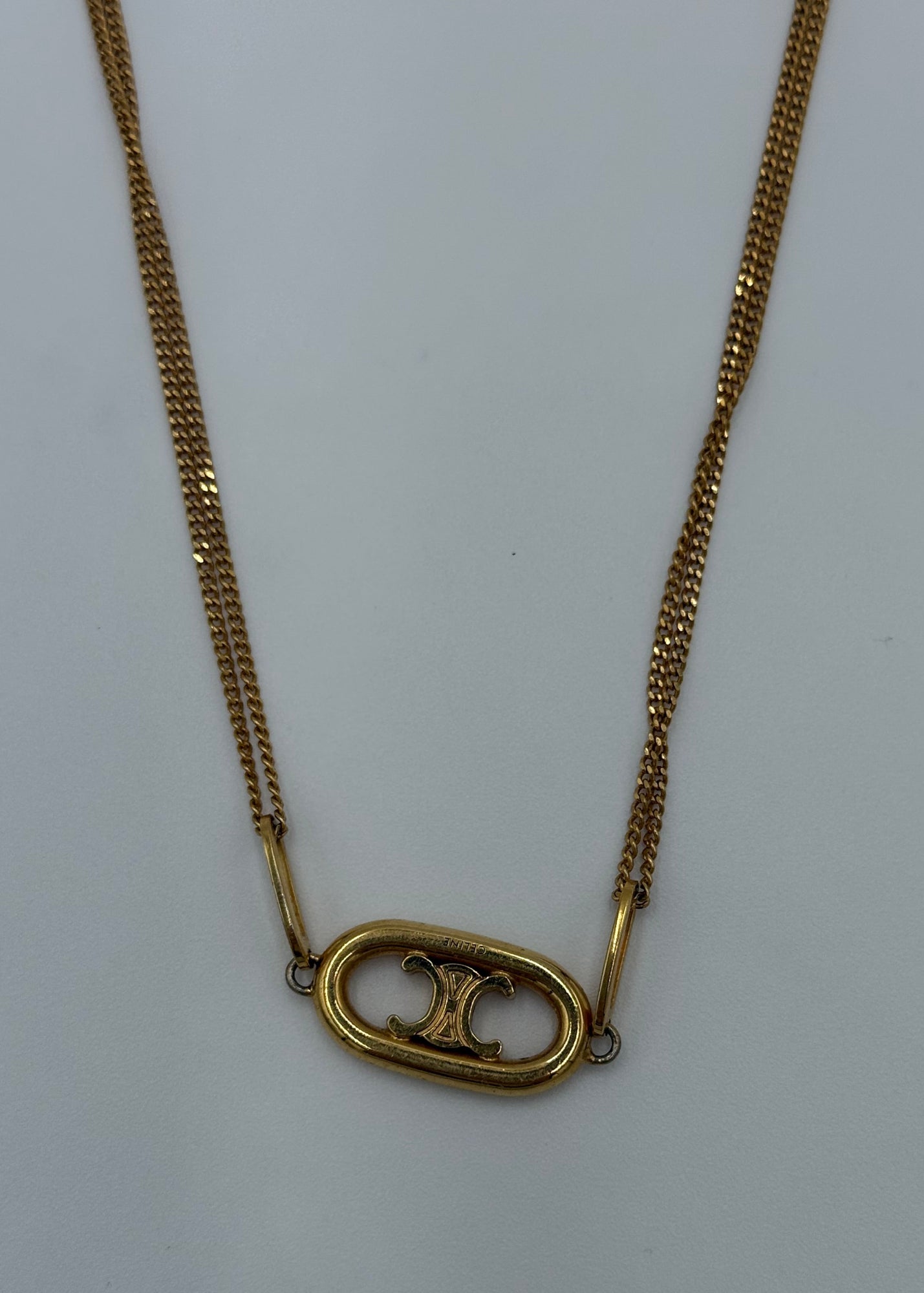 Celine Collana Triomphe in Ottone Finitura Oro