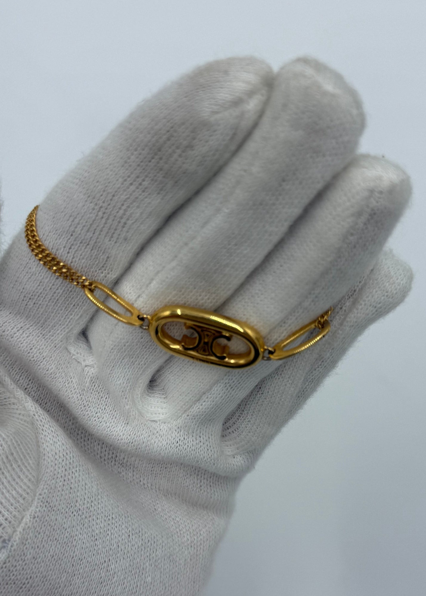 Celine Collana Triomphe in Ottone Finitura Oro