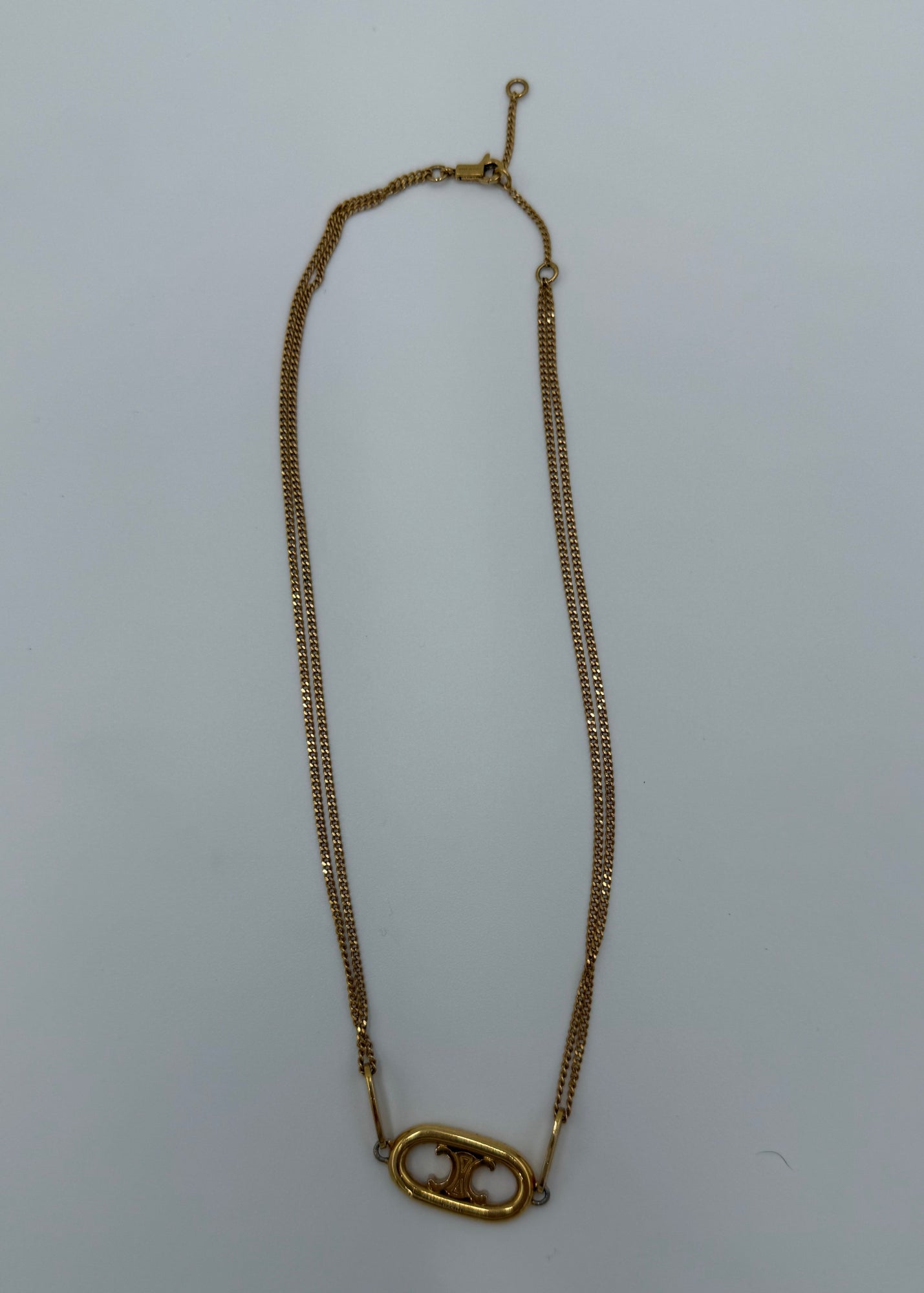 Celine Collana Triomphe in Ottone Finitura Oro