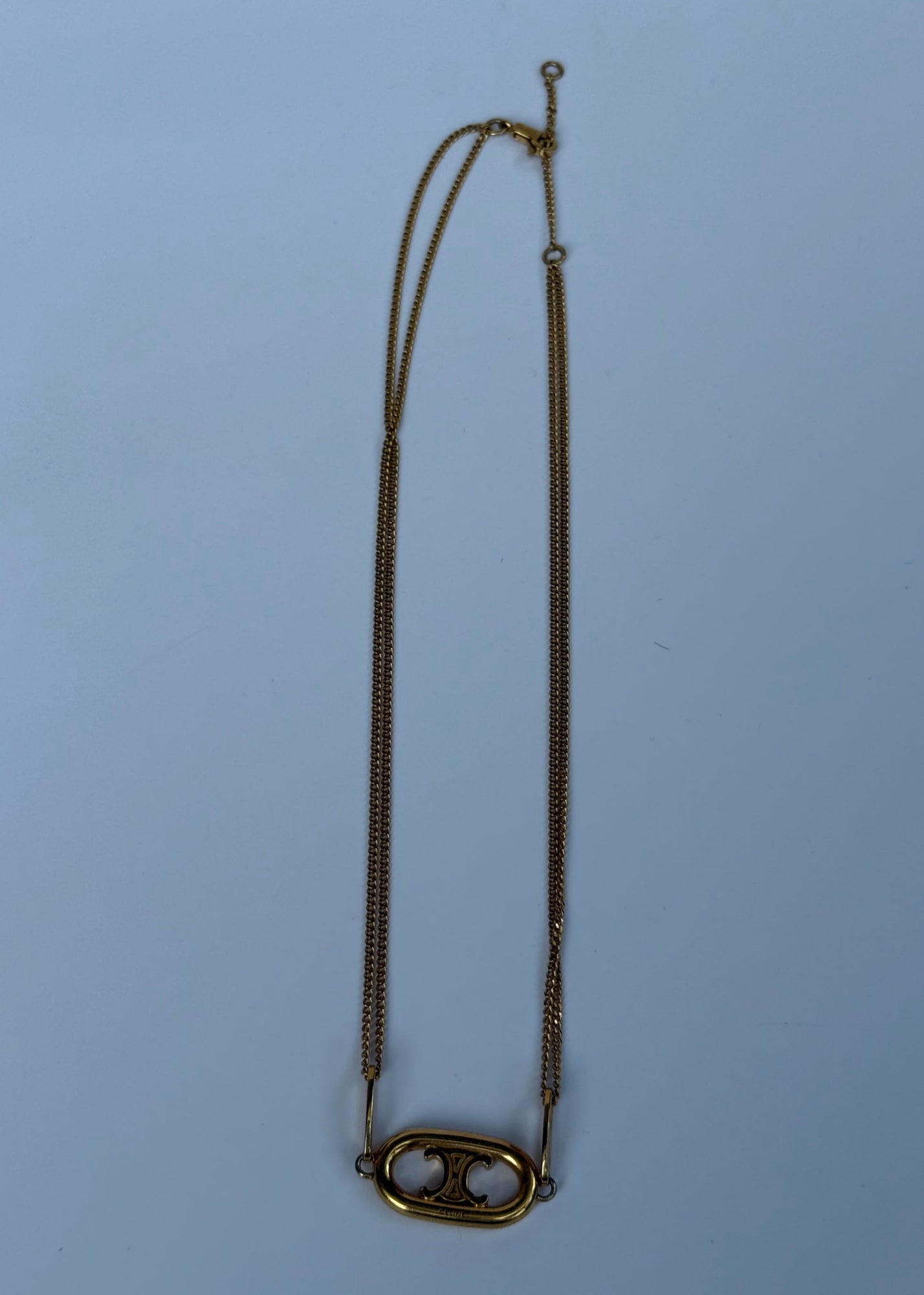 Celine Collana Triomphe in Ottone Finitura Oro