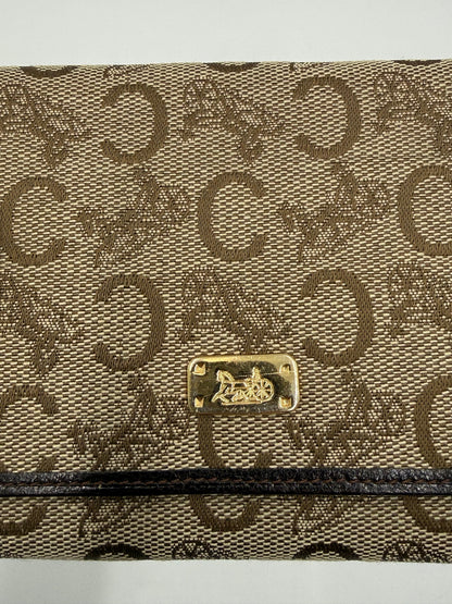 Celine-Portafoglio-Vintage-C-Sulkies-in-Canvas-e-Pelle-Beige-70560917750084 - Pally Vintage Closet