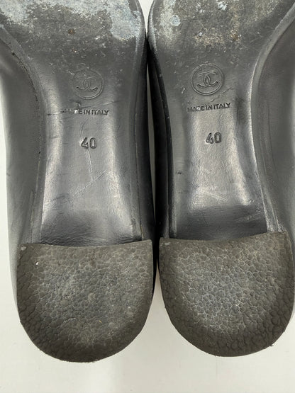 Chanel-Ballerine-Vintage-Pelle-Nera-e-Punta-Matelass-70263873601860 - Pally Vintage Closet