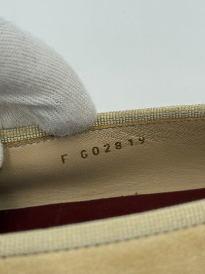 Chanel Beige Suede and Patent Leather Ballerinas