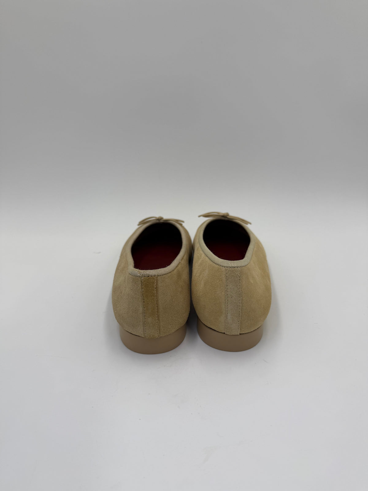 Chanel Beige Suede and Patent Leather Ballerinas
