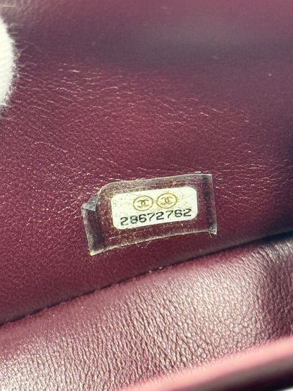 Chanel Borsa Classic Medium Double Flap Bag Pelle Caviar Bordeaux