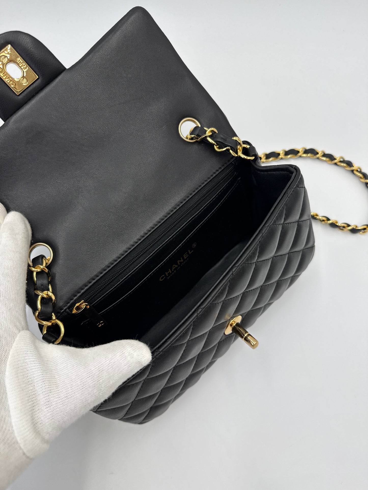 Chanel Borsa Classic Mini Rectangular Flap Bag Nero