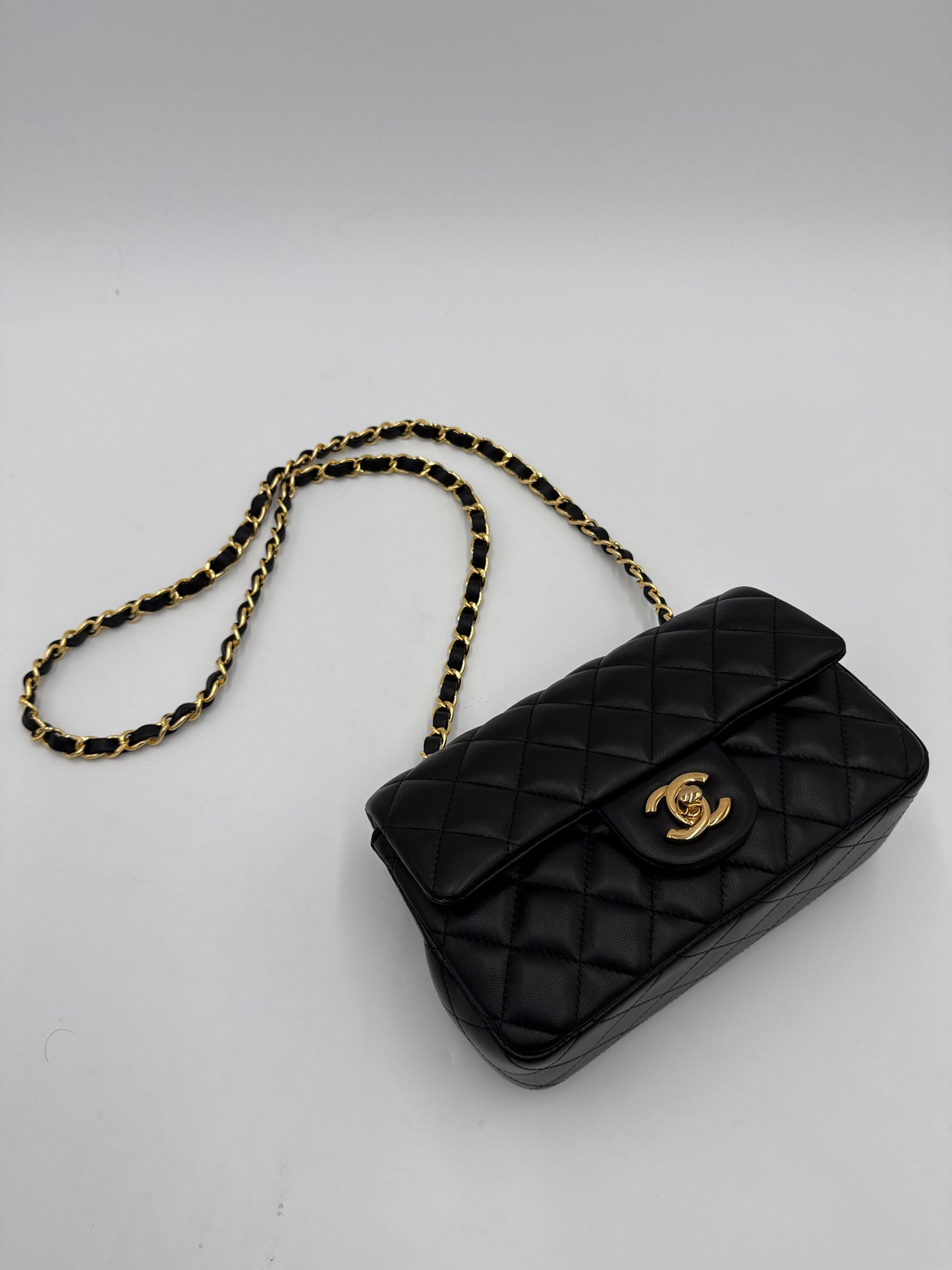 Chanel Borsa Classic Mini Rectangular Flap Bag Nero