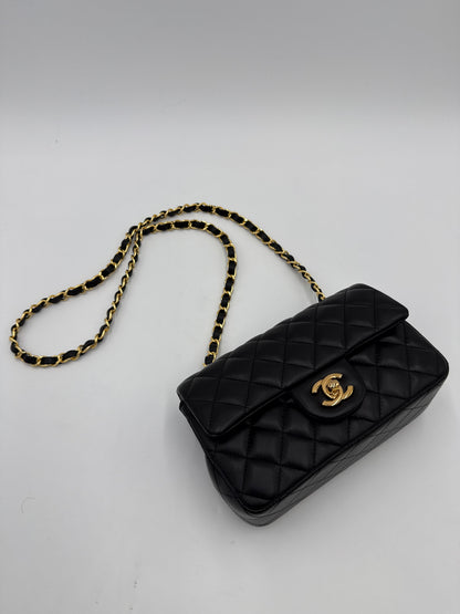 Chanel Borsa Classic Mini Rectangular Flap Bag Nero
