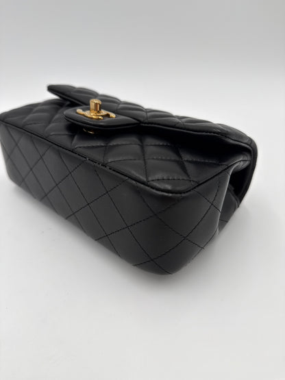 Chanel Borsa Classic Mini Rectangular Flap Bag Nero