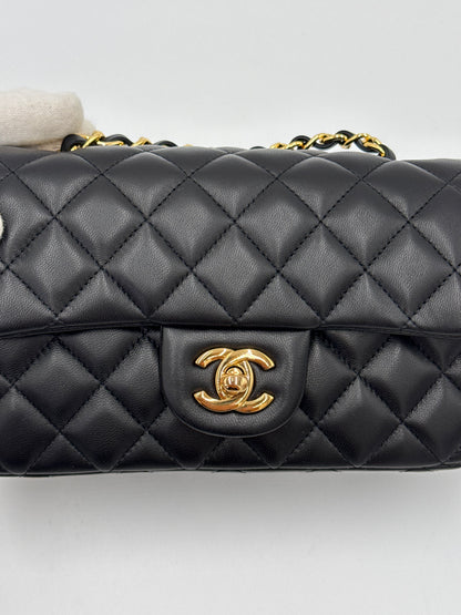 Chanel Borsa Classic Mini Rectangular Flap Bag Nero