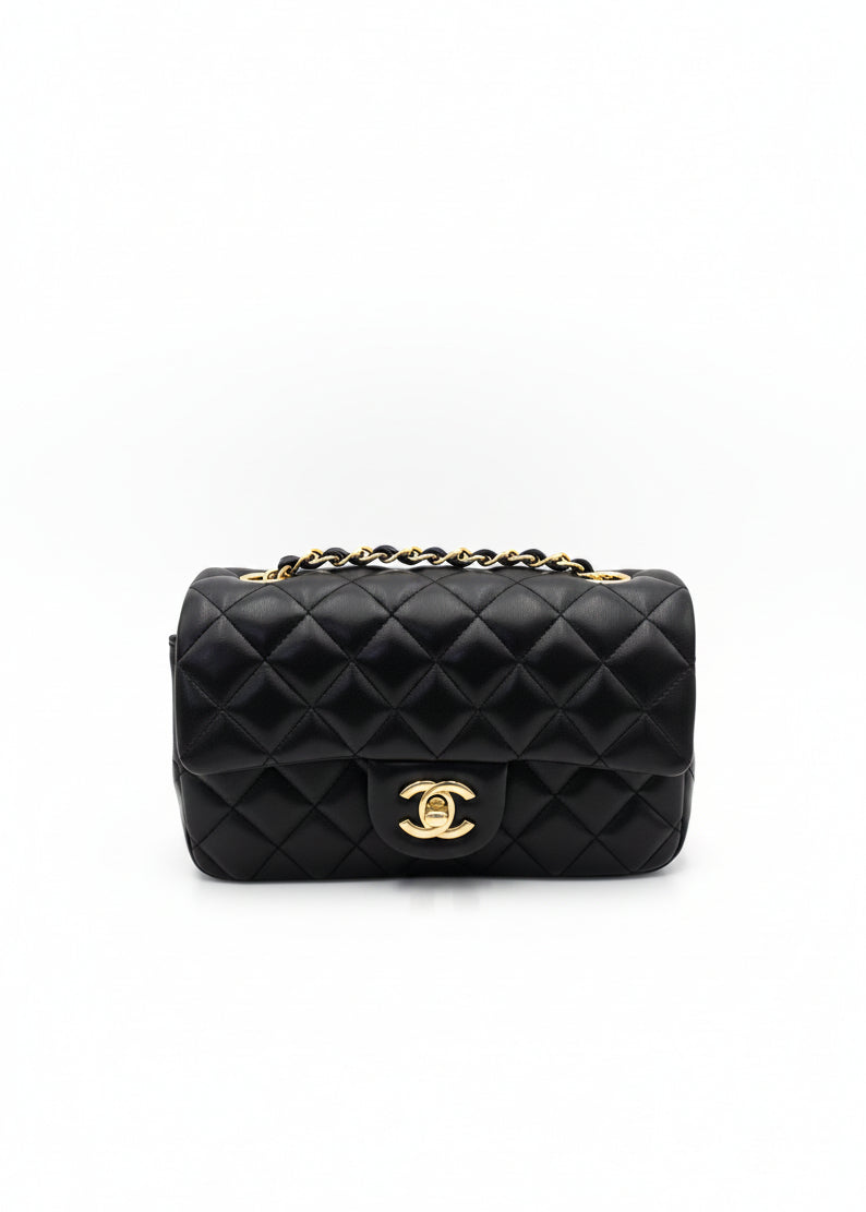 Chanel Borsa Classic Mini Rectangular Flap Bag Nero