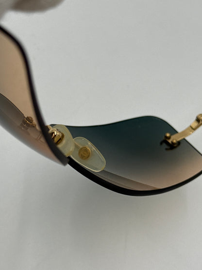 Chanel Occhiali da Sole Vintage 4017 con Strass e Lenti Sfumate