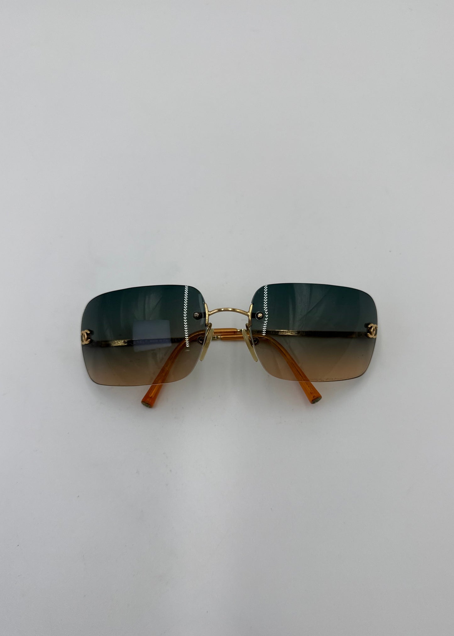 Chanel Occhiali da Sole Vintage 4017 con Strass e Lenti Sfumate