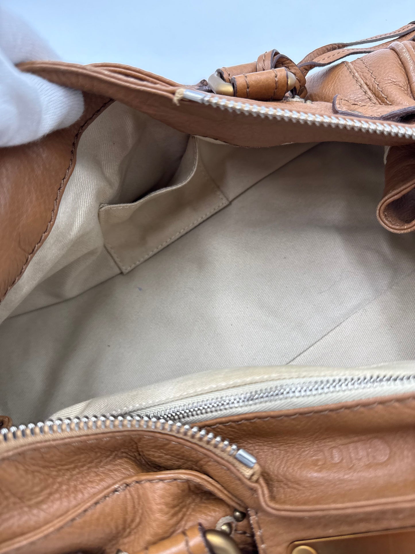 Chloé Borsa Paddington Vintage Media in Pelle Marrone Gazelle - Pally Vintage Closet