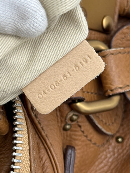 Chloé Borsa Paddington Vintage Media in Pelle Marrone Gazelle - Pally Vintage Closet