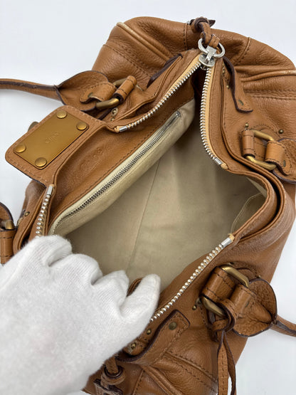 Chloé Borsa Paddington Vintage Media in Pelle Marrone Gazelle - Pally Vintage Closet