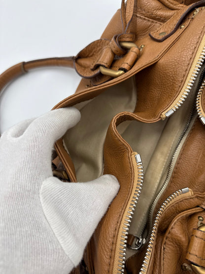 Chloé Borsa Paddington Vintage Media in Pelle Marrone Gazelle - Pally Vintage Closet